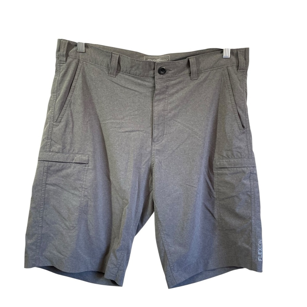 Eddie Bauer Men's Gray Travex Flexion Amphib Shorts Size 36
